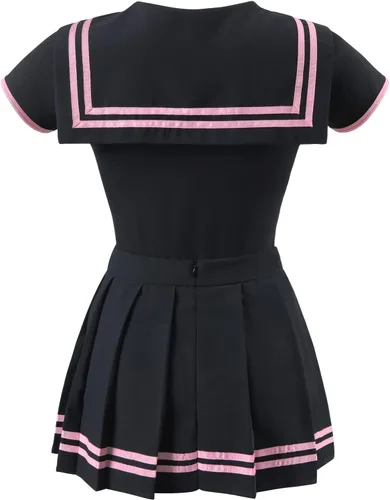 Vista 6 de Littleforbig Cotton Romper Onesie Pajamas Bodysuit - Magical Onesie Skirt Set Negro (Full Black)