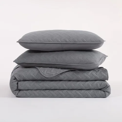 Vista 7 de Serta ComfortSure - Juego de ropa de cama suave de 2 piezas, incluye colcha/colcha y funda de almohada, ropa de cama para todas las estaciones, Gris