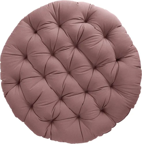 Vista 12 de Sorra Home - Cojín con mechones Papasan - Cojín redondo cómodo para silla Bucket & Moon - Cojín de piso con espuma suave para muebles
