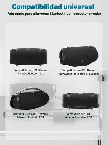 Vista 3 de Cargador de 19 V y 20 V compatible con JBL Xtreme 1,2 JBL Extreme 1,2,3 JBL Boombox 1,2,3 Bluetooth de repuesto para altavoz Bluetooth Cable