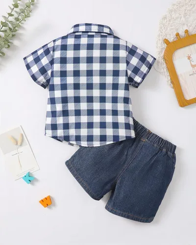 Vista 49 de Conjunto de ropa de verano para bebé y niño, camiseta de manga corta de algodón, pantalones cortos de dinosaurios, conjunto de ropa para niño
