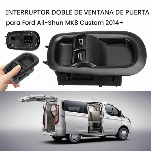 Vista 7 de Puerta lateral del conductor ventana doble con interruptor de luz, para Ford Transit MK8 Custom 2014 2015 2016 2017+ 2029885 1791339