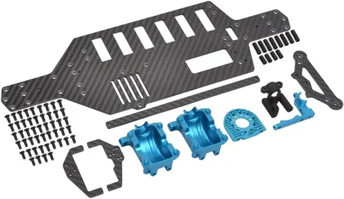 Vista 2 de Caja de cubierta inferior de carbono para Tamiya TT-02 TT-02RS TT-02FT Actualizaciones de chasis