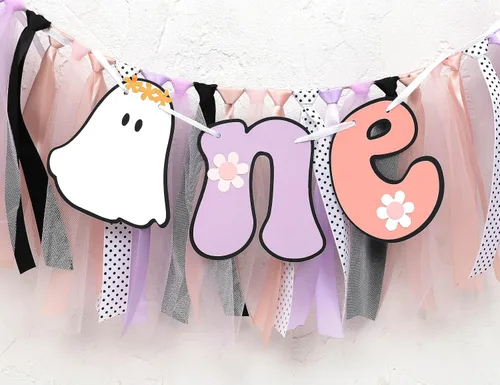 Vista 8 de Spooky One Groovy - Cartel para silla alta – Decoración de fiesta de primer cumpleaños de Halloween, cartel neutro para fiesta de Halloween, baby