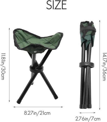 Vista 3 de Taburete plegable trípode al aire libre portátil camping asiento silla de pesca nuevo