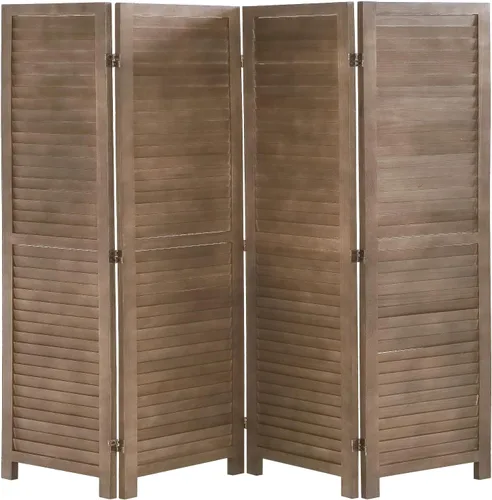 Vista 13 de PayLessHere Divisor de habitación de madera, pantalla de privacidad de 5.75 pies para interiores, plegable, portátil, pantalla de división