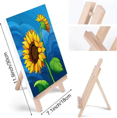 Vista 4 de VOCHIC Kit de pintura y sorbo Kit de pintura de lienzo predibujado para adultos y niños, kit de suministros de fiesta de pintura de lienzo