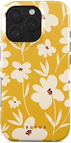 Vista 39 de BURGA - Funda p/teléfono compatible con iPhone 13 Pro, carcasa rígida híbrida de 2 capas + Funda protectora de silicona, almendras latte a lunares