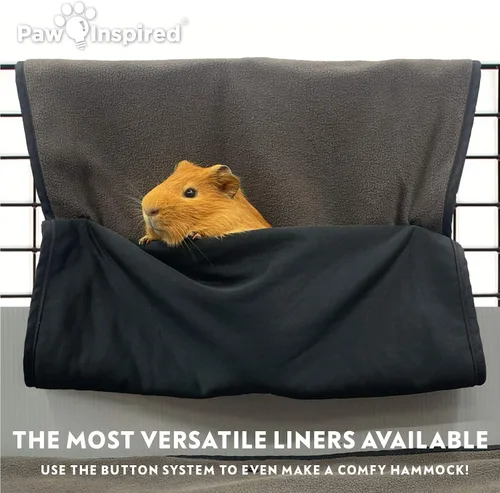 Vista 6 de Paw Inspired Forro lavable para jaula de conejillo de indias, ropa de cama de forro polar para conejillos de indias, hurones, conejos, hámsters