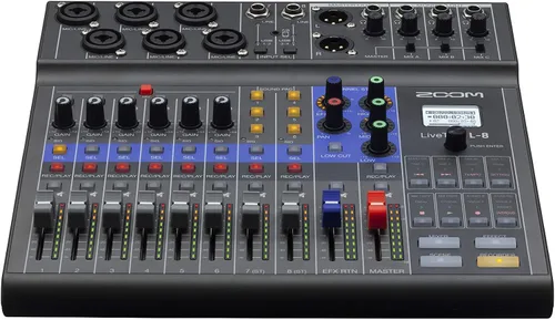 Vista 8 de Zoom Mezclador/Grabadora Digital de Podcast (L-8)