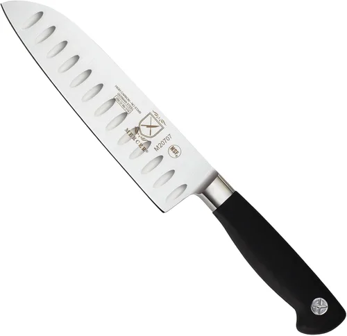Vista 17 de Cuchillo para carne forjado Mercer Culinary Genesis de 10 pulgadas, Cuchillo rígido, forjado para deshuesar, 15,24 cm, 6", Acero/negro