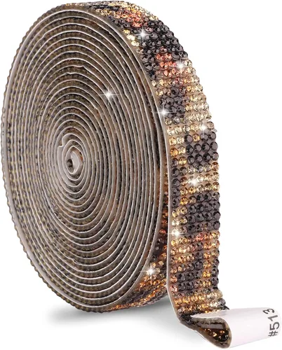 Vista 19 de Cinta de cristal autoadhesiva, calcomanías de diamantes de imitación para envoltura de regalos, manualidades, proyectos de decoración, bodas Negro