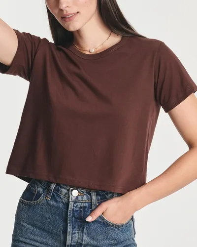Vista 4 de Real Essentials Cultivo SS de algodón para mujer (disponible en tallas grandes)