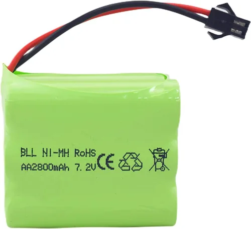 Vista 4 de AA 7.2V 2800mAh Ni-MH Batería de alta capacidad con enchufe SM-2P y cable de carga USB para ingeniería de tanques de juguete, camiones