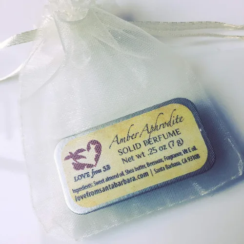 Vista 2 de Perfume sólido personal compacto Conveniente, cabe en tu bolso o bolsa de viaje Lujoso regalo de spa artesanal (afrodita ámbar)