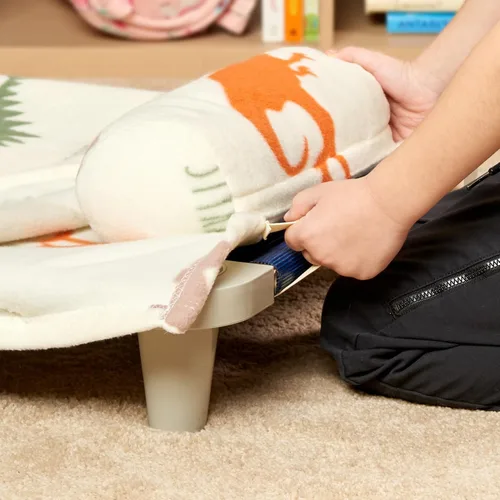 Vista 4 de ROLLEE POLLEE Saco de Siesta Enrollable Manta para Siesta con Almohada Adjunta para Preescolar/Guardería, Súper Suave con Correas Elásticas, Se