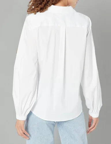 Vista 3 de KARL LAGERFELD Blusa deportiva de popelina de manga larga a rayas para mujer