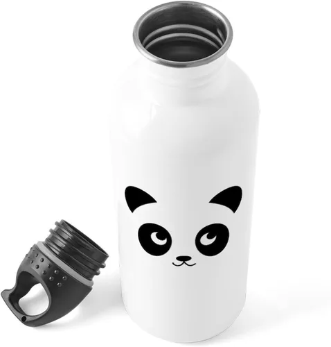Vista 4 de CafePress Panda Smile - Botella de agua de acero inoxidable, 1 botella de agua de acero inoxidable de 34 onzas