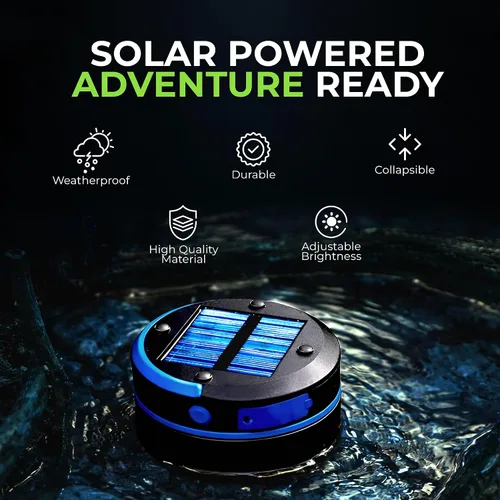 Vista 3 de Linterna Solar para Exteriores Kizen - Linterna Recargable Solar o por Enchufe - Luz LED Plegable para Apagones de Energía - Lámpara Esencial