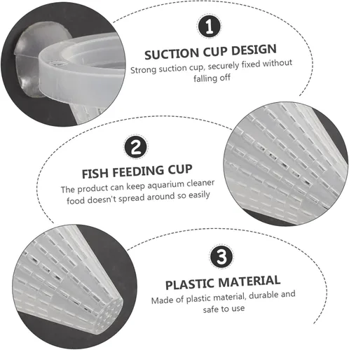 Vista 9 de POPETPOP Alimentador de peces - Alimentador de acuario Cono de gusano rojo Alimentador de Cono Alimentador de Alimentación Cono de Salmuera