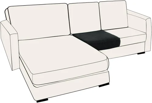 Vista 111 de UNBBRRL Fundas de cojín de asiento para sofá, elásticas, funda de cojín individual para sofá, fundas de cojín para sofá, fundas de héroe protegen