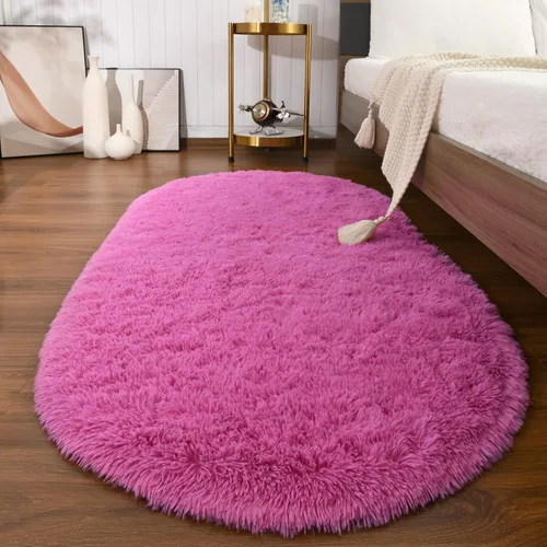 Vista 24 de Softlife Alfombras Esponjosas para Dormitorio, Alfombra de Área Peluda Bonita para Niñas y Niños Habitación de Bebé Decoración del Hogar, 2 x 5 Pies