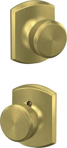 Vista 34 de SCHLAGE Pomo de bloqueo sin giro, latón antiguo (F170 ORB 609) (paquete de 2)