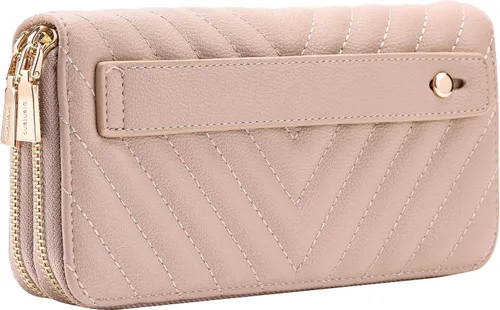 Vista 2 de Cartera de piel vegana con doble cremallera y correa de sujeción de mano