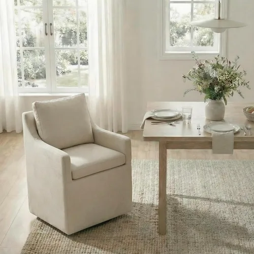 Vista 22 de KISLOT Juego de 1 sillas de comedor tapizadas con funda lavable