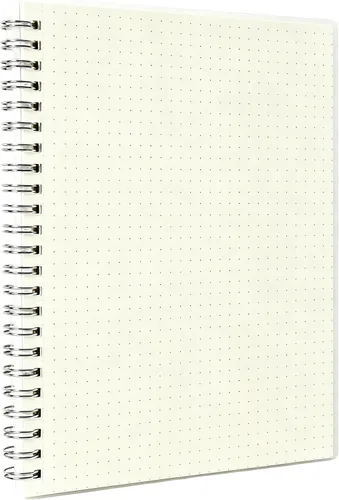 Vista 10 de Smilo Paquete de 1 cuaderno en espiral A5 en blanco de 160 páginas con tapa dura transparente de 100 GSM, papel grueso para bocetos, escritura