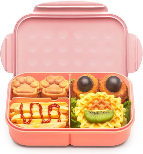 Vista 18 de MISS BIG® Fiambrera estilo bento,Fiambrera estilo bento para niños,Fiambrera para niños,Fiambrera para niños a prueba de fugas,Contenedores