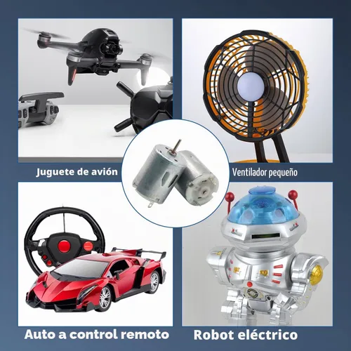 Vista 7 de Paquete de 8 motores de CC 3V-12V 280 Micro Motor para DIY Avión RC