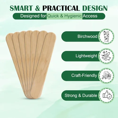 Vista 3 de Perfect Stix Mini palitos de madera para manualidades de 2.5 pulgadas, 1000 unidades a granel, palitos pequeños de madera de abedul para encerar