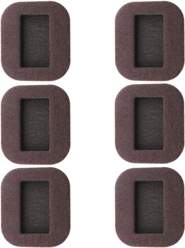 Vista 3 de Tapón de rueda para muebles, 6 uds. Copa de ricino rectangular de fieltro marrón para silla de oficina, tapón para patas de silla, almohadillas