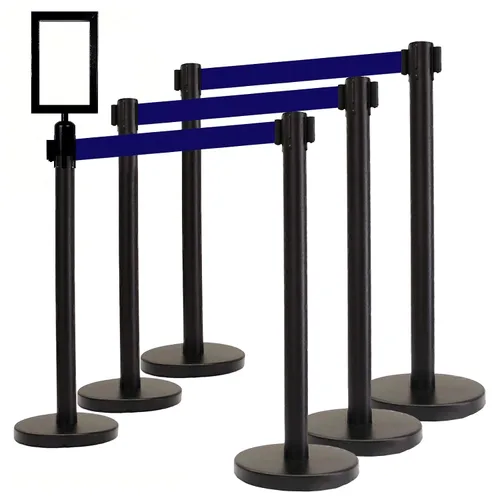 Vista 20 de VIP Crowd Control - Juego de barreras de seguridad con cinturones retráctiles, 91 cm de altura, cinturón de 198 cm y soporte de pared Cinturón