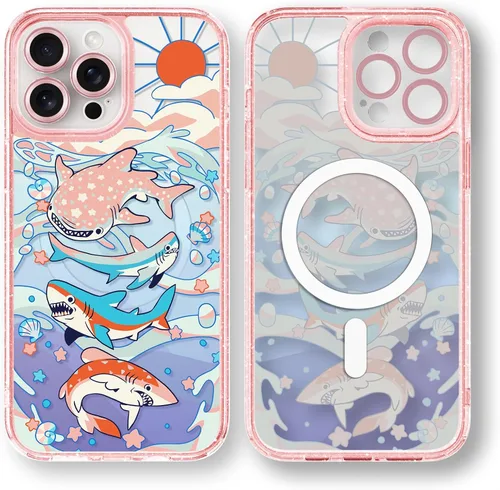 Vista 67 de Compatible para iPhone 13 Funda Bonita Estética - Funda para Teléfono Rosa con Purpurina con Protector de Cámara - Diseño de Cubierta