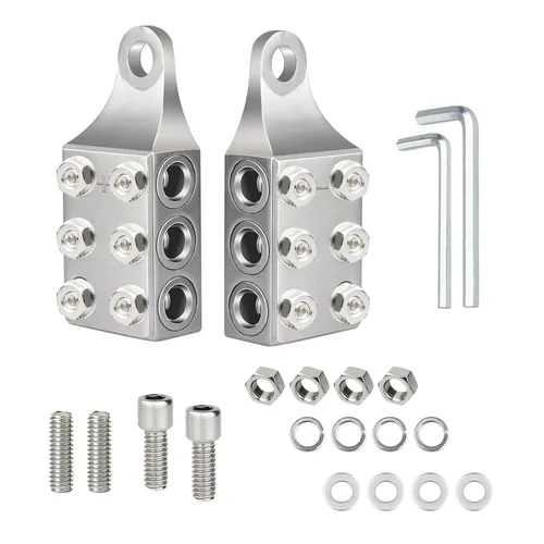 Vista 8 de Conectores de terminal de batería, bloque de distribución de batería de 12 vías, 8AWG hasta 4/0 (XL) AWG calibre positivo y negativo (+/-) (par)