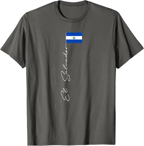 Vista 62 de Camiseta patriótica con bandera de El Salvador, Negro