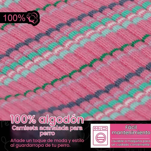 Vista 2 de Eleva la Comodidad y la Moda de tu Mascota: Chaleco de Camisa para Perros de Algodón 100% Acanalado Premium para Razas Pequeñas como Chihuahuas