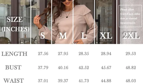 Vista 5 de FAPPAREL Sudaderas para mujer con cuello redondo, suéteres acogedores de manga larga