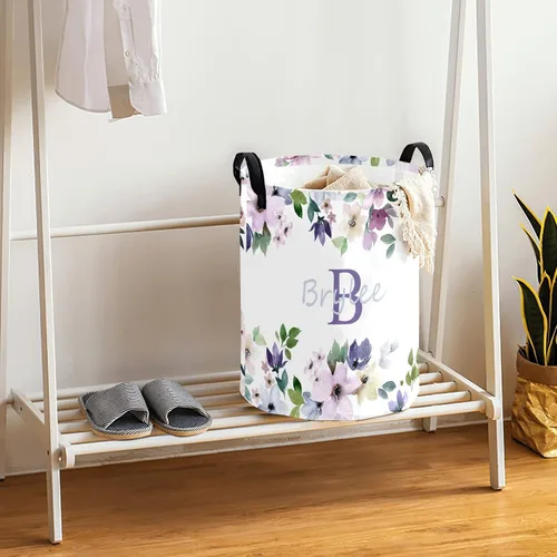 Vista 7 de Cesta de lavandería plegable para dormitorio, cesta de baño con asa