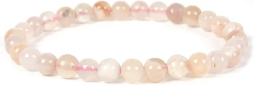 Vista 13 de Justinstones Gem - Pulsera elástica de cuentas redondas de 6 mm de piedras semipreciosas, unisex, 16.5 cm Ojo de tigre azul dorado AA