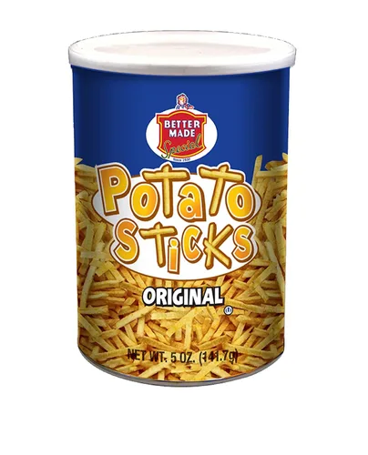 Vista 3 de Better Made Palitos de patata de 5 onzas – (original, bandeja para 12 latas) – Palitos de patata Shoestring – Sin gluten – Bocadillo crujiente