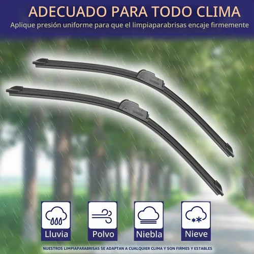 Vista 5 de Limpiaparabrisas delantero compatible con Kia Pegas Soluto Sephia 2017-2024, limpiaparabrisas delantero de automóvil, cepillos de lluvia de 26