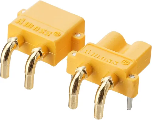 Vista 4 de ELFCULB 10 pares de conectores Amass XT30PW, conectores macho hembra XT30 para robot mini UAV (amarillo)