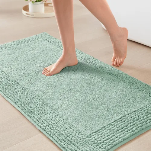 Vista 9 de Madison Park Splendor - Alfombra de baño reversible 100% algodón con mechones - 3000 GSM calidad hotelera lujosa felpa de pelo medio alfombrilla