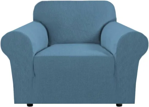 Vista 37 de H.VERSAILTEX Funda elástica para sofá, fundas suaves para muebles de 3 cojines, con tela jacquard gruesa a cuadros con parte inferior elástica, sofá