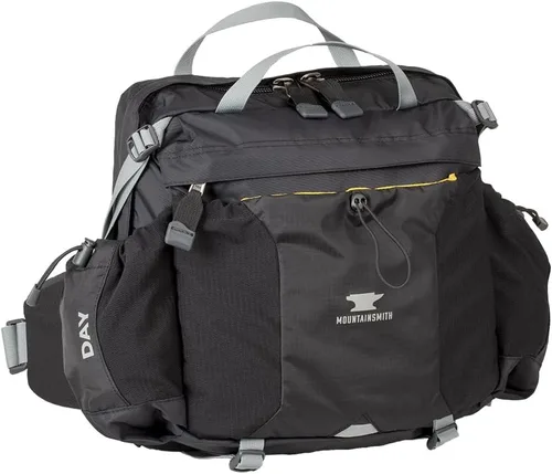 Vista 9 de Mountainsmith Paquete lumbar de día - Riñonera de 13 L para senderismo, viajes, ciclismo y desplazamientos, Forja Negra