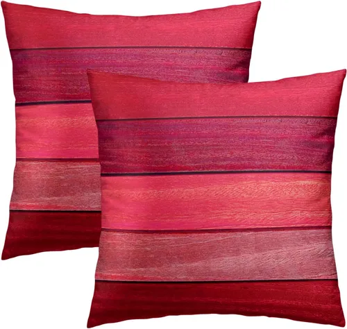 Vista 24 de Juego de 2 fundas de almohada rústicas de 16 x 16 pulgadas / 16.0 x 16.0 in., juego de 2 fundas de almohada cuadradas de algodón con diseño