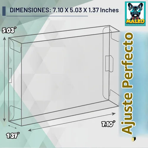Vista 3 de MALKO - Paquete de 10 protectores de videojuegos compatibles con cajas SNES y N64